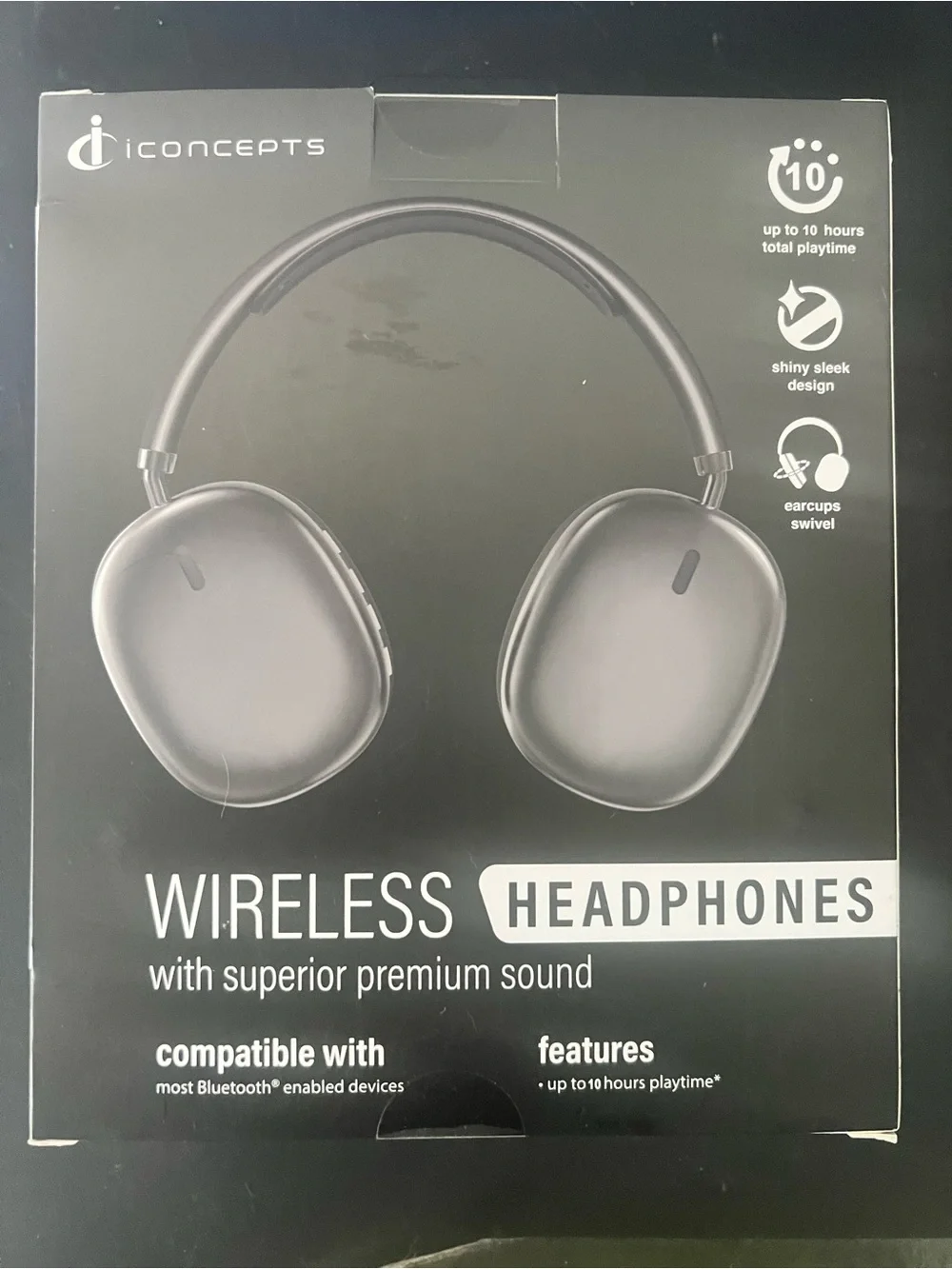 Black Wireless Bluetooth Headphones